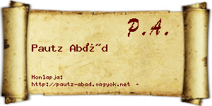 Pautz Abád névjegykártya